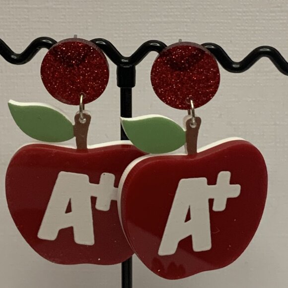 Teacher Earring, Apple Earring, Educator Earring, School Earring, Appreciation - Picture 5 of 5
